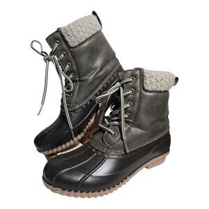 Magellan Outdoors Duck Boots Women’s Size 6B Gray Lace Up Winter Waterproof
